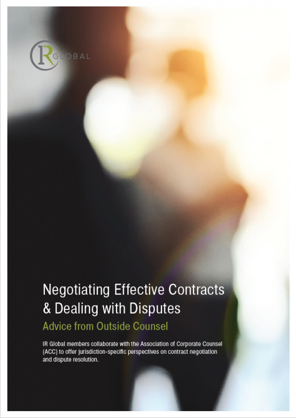 Negotiating Effective Contracts & Dealing with Disputes: Advice from Outside Counsel